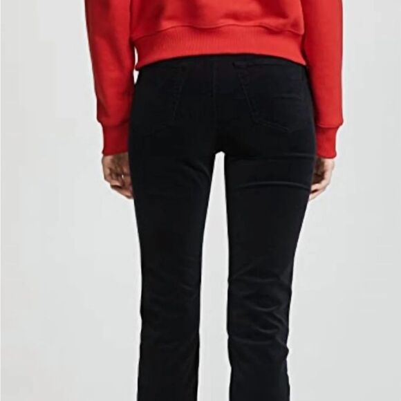 AG Isabelle Button-Up High-Rise Straight Cut Black Corduroy Jeans. Size 25 - Picture 2 of 10